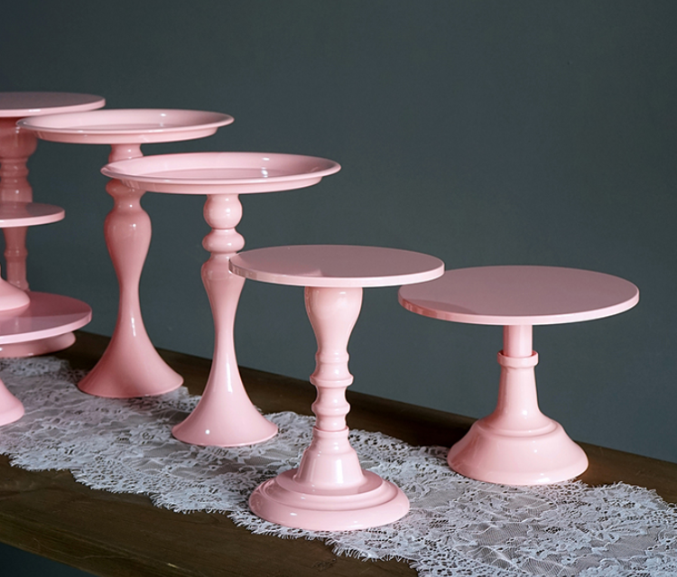 Acrylic Dessert Cake Display Stand Set Pink Supereventdecor