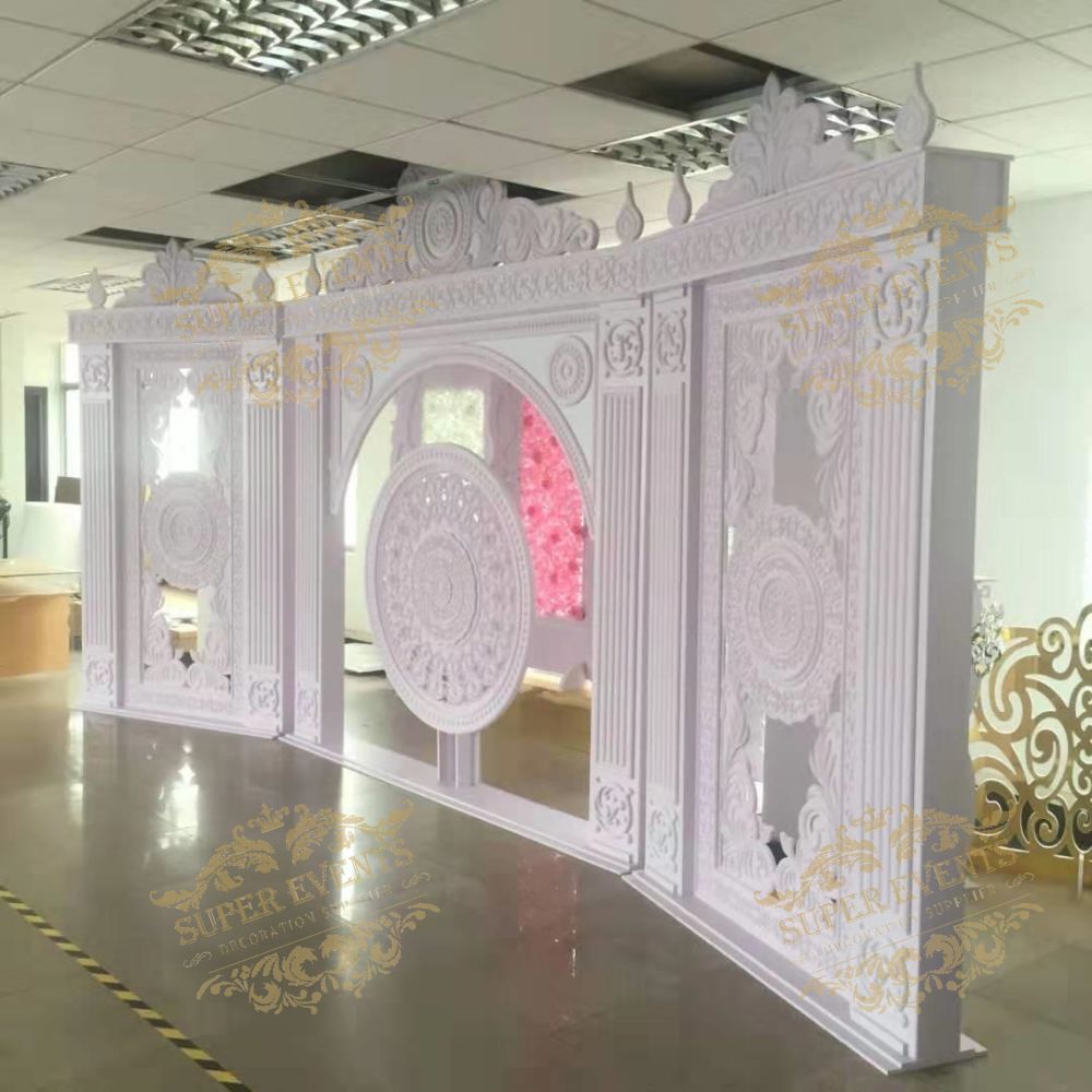 PVC Event Party Wedding Square Stage Decor Backdrop - Gold