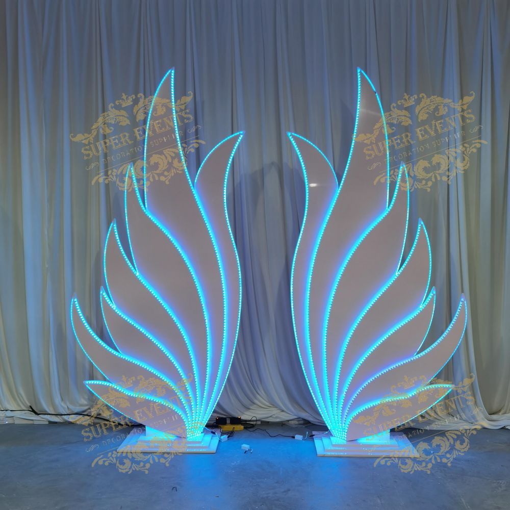 PVC Event Party Wedding Square Stage Decor Backdrop - White