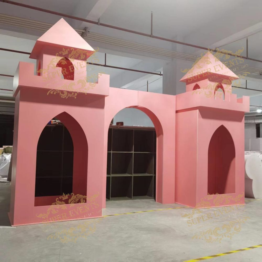 PVC Event Party Wedding Square Stage Decor Backdrop - Pink