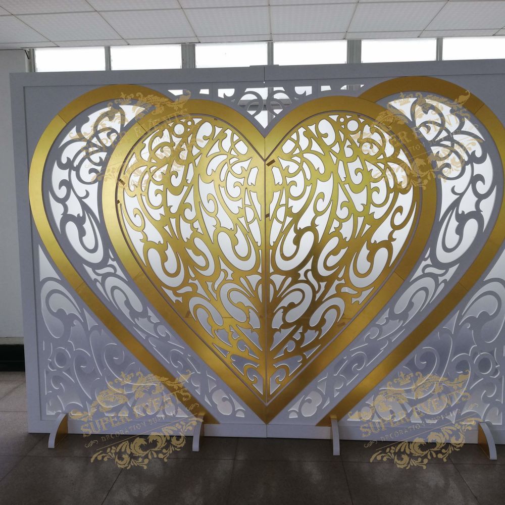 PVC Event Party Wedding Square Stage Decor Backdrop - White