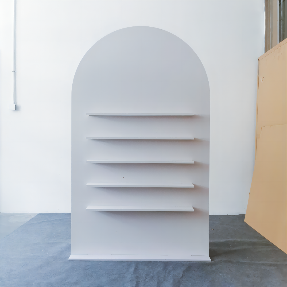 PVC Champagne Display Wall Shelf - White