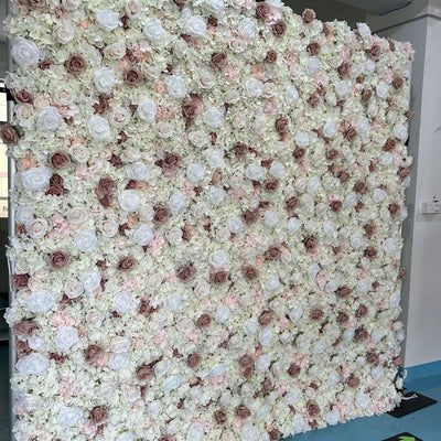BD-131 3D Fabric Artificial Flower Backdrop Rolling Up Curtain Flower Wall - 8ft*8ft