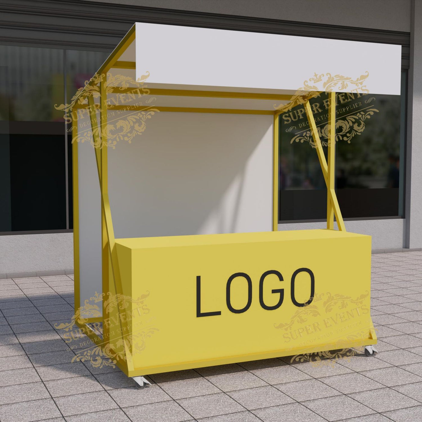 Metal Mobile Trade Show Promotion Kiosk Booth Tent with Wheels - Custom Color