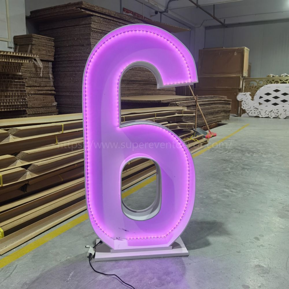Metal Vintage RGB 4ft Marquee Letter Numbers Freestanding Custom 26 Letters