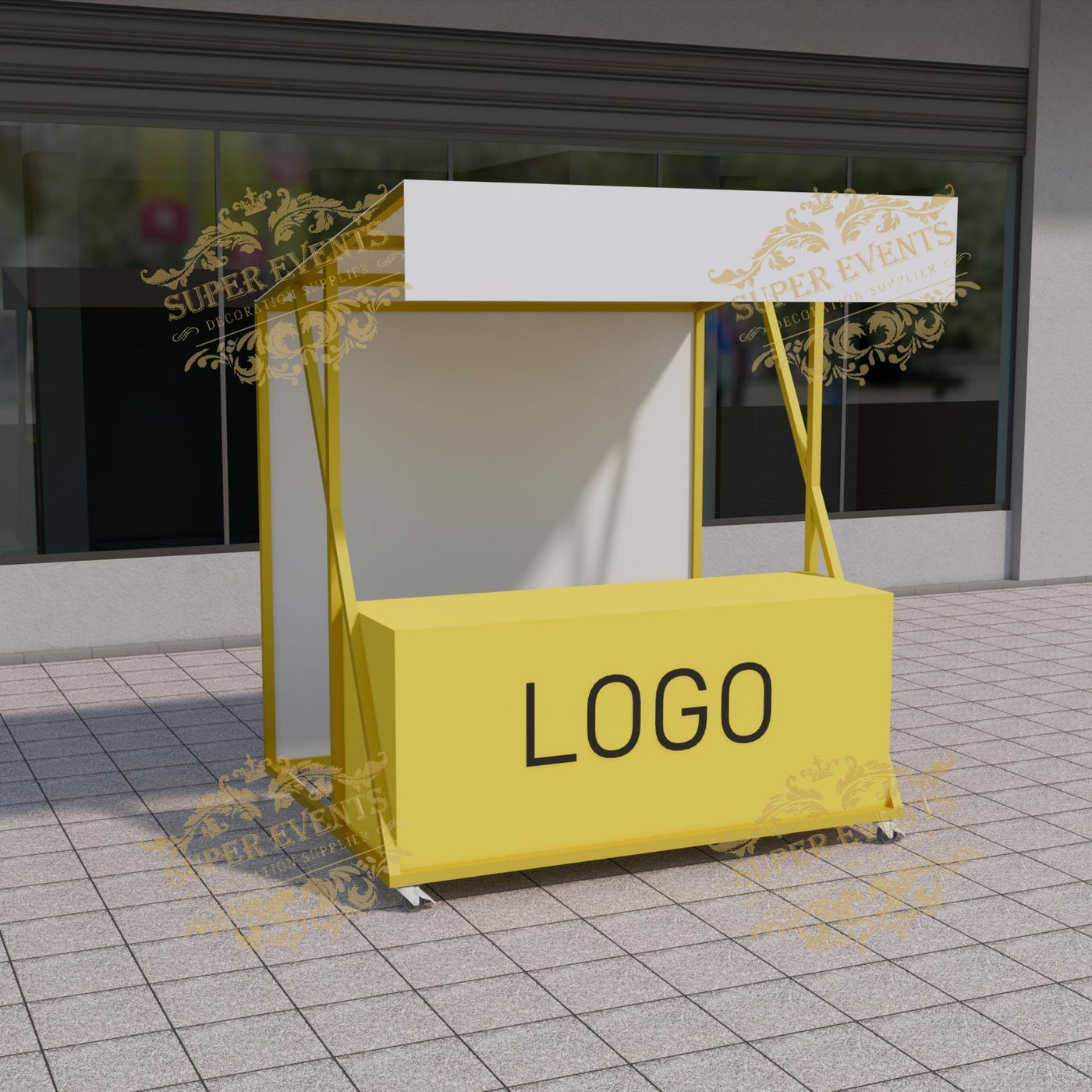 Metal Mobile Trade Show Promotion Kiosk Booth Tent with Wheels - Custom Color