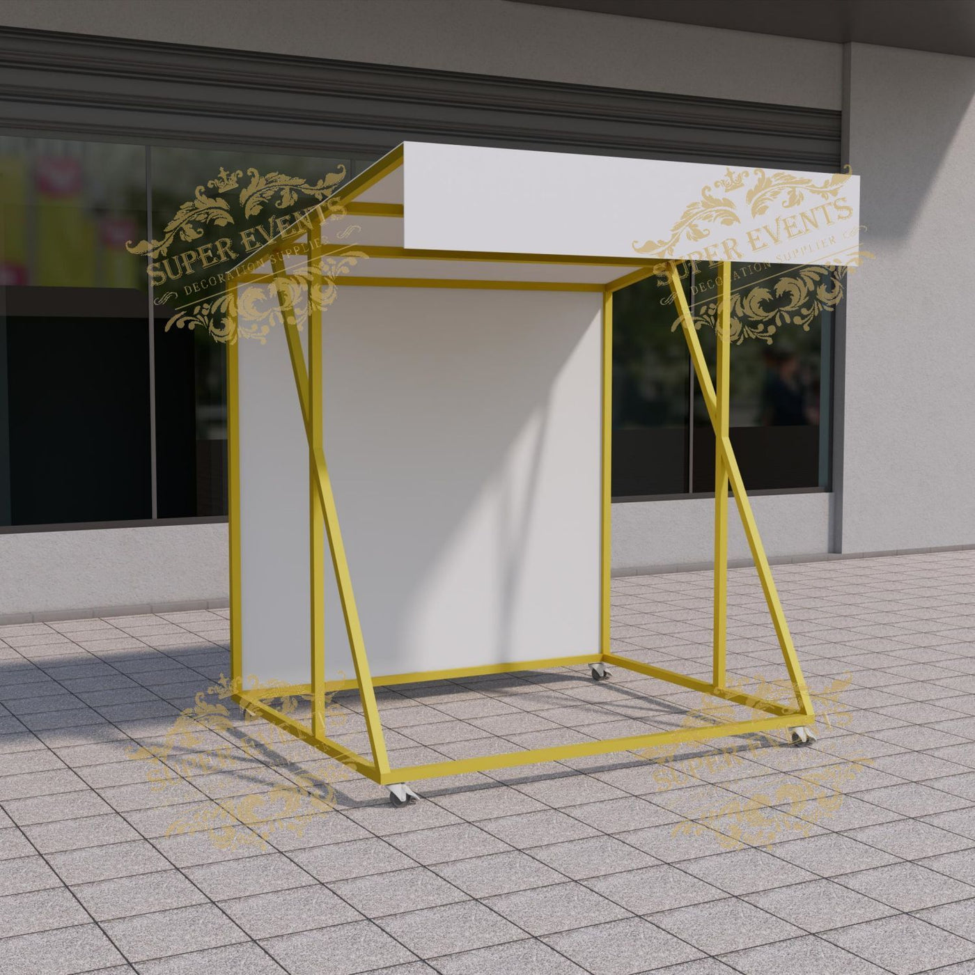 Metal Mobile Trade Show Promotion Kiosk Booth Tent with Wheels - Custom Color