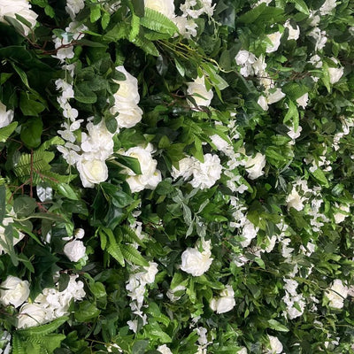 HE-BD057 5D Fabric Artificial Flower Backdrop Rolling Up Curtain Flower Wall - 8ft*8ft