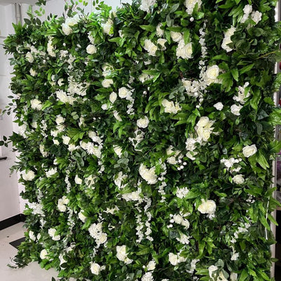 HE-BD057 5D Fabric Artificial Flower Backdrop Rolling Up Curtain Flower Wall - 8ft*8ft