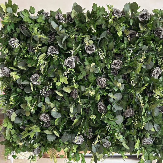 BD-093-2 3D Fabric Artificial Green Wall Rolling Up Curtain Flower Wall - 8ft*8ft