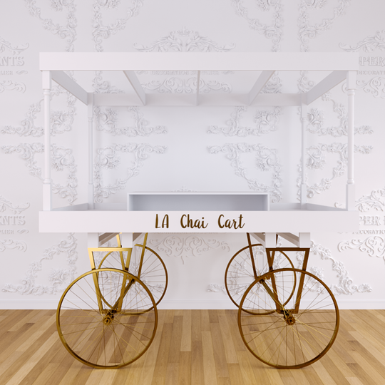MDF+Metal Candy Dessert Cart with Wheels - White