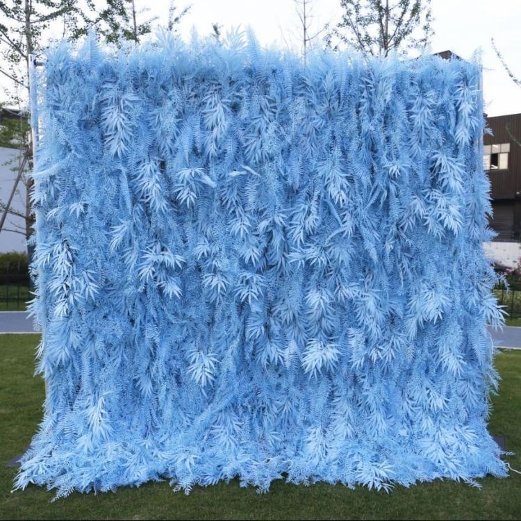 HE-BD110 5D Feather Backdrop Rolling Up Curtain Flower Wall - 8ft*8ft