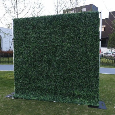 HE-BD099 2D Fabric Artificial Green Wall Rolling Up Curtain Flower Wall - 8ft*8ft