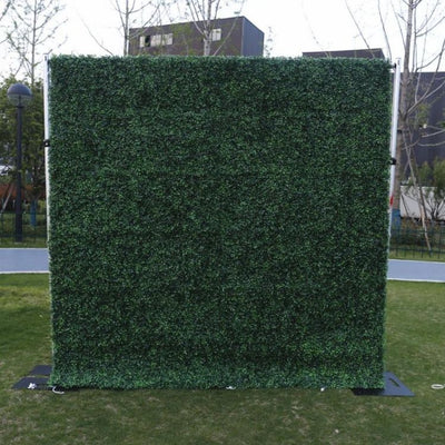 HE-BD099 2D Fabric Artificial Green Wall Rolling Up Curtain Flower Wall - 8ft*8ft
