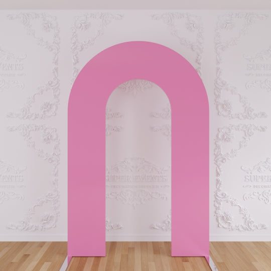 Arched Fabric Backdrop Single / Double Sided Tension Fabric Cover with Frame- Pink