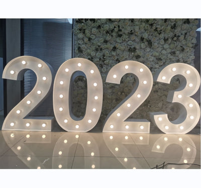 Metal Vintage LED 4ft Marquee Letter Numbers Freestanding Custom 26 Letters - White