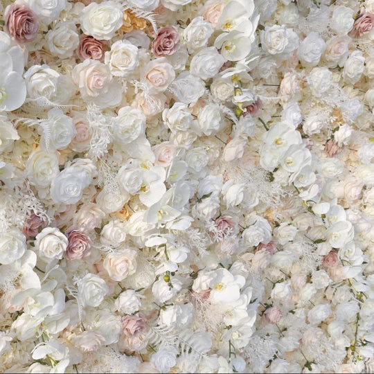 BD-125 5D Fabric Artificial Flower Backdrop Rolling Up Curtain Flower Wall - 8ft*8ft
