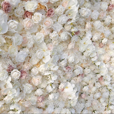 BD-125 5D Fabric Artificial Flower Backdrop Rolling Up Curtain Flower Wall - 8ft*8ft