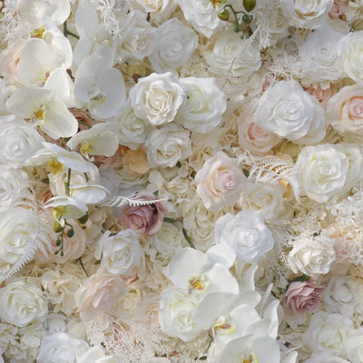 BD-125 5D Fabric Artificial Flower Backdrop Rolling Up Curtain Flower Wall - 8ft*8ft