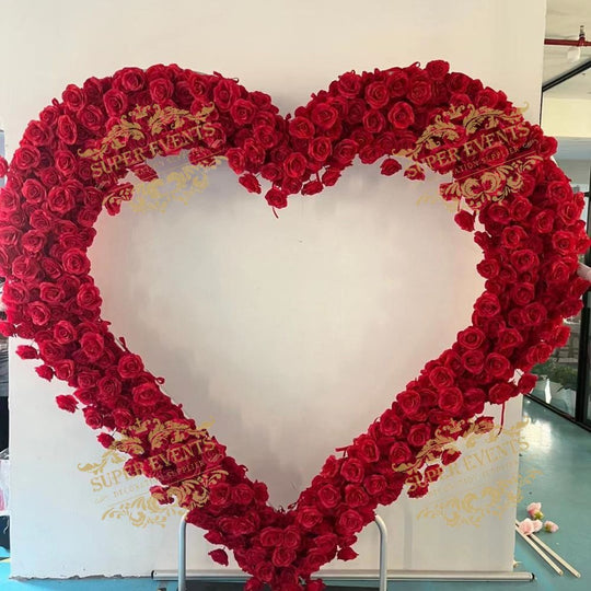 Heart Shaped Wedding Arch Flower Backdrop Arch Flower Runners Floral Arrangement