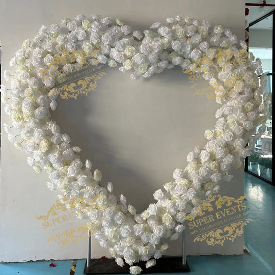 Heart Shaped Wedding Arch Flower Backdrop Arch Flower Runners Floral Arrangement