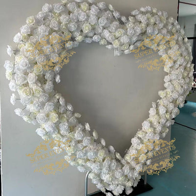 Heart Shaped Wedding Arch Flower Backdrop Arch Flower Runners Floral Arrangement