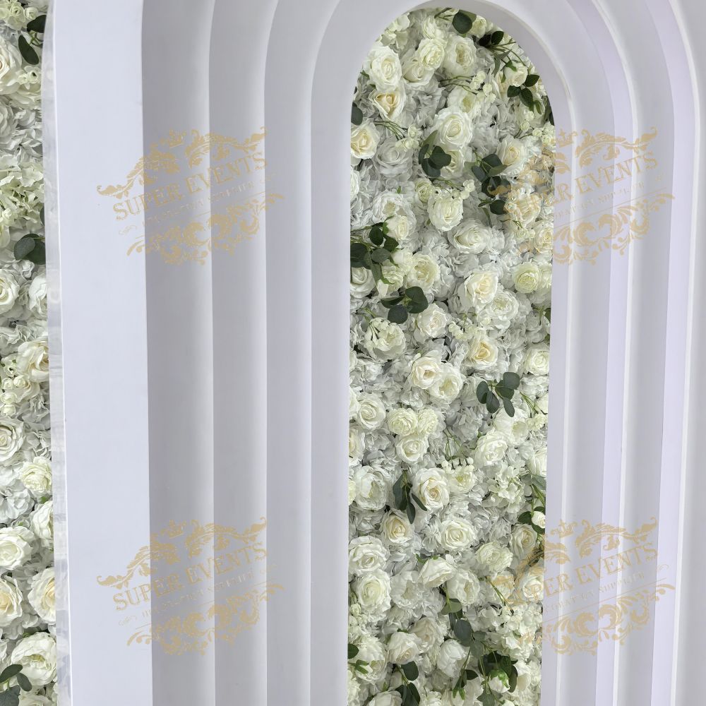 Arched Backdrop Set / Custom 3D PVC Arch Backdrop - White