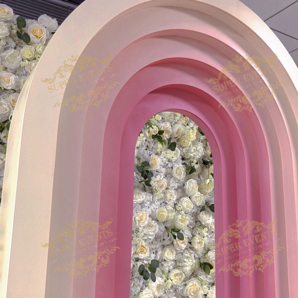 Arched Backdrop Set / Custom 3D PVC Arch Backdrop - Multicolor