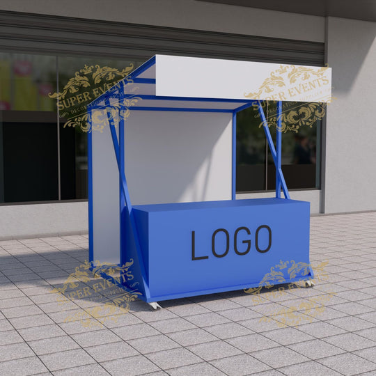 Metal Mobile Trade Show Promotion Kiosk Booth Tent with Wheels - Custom Color