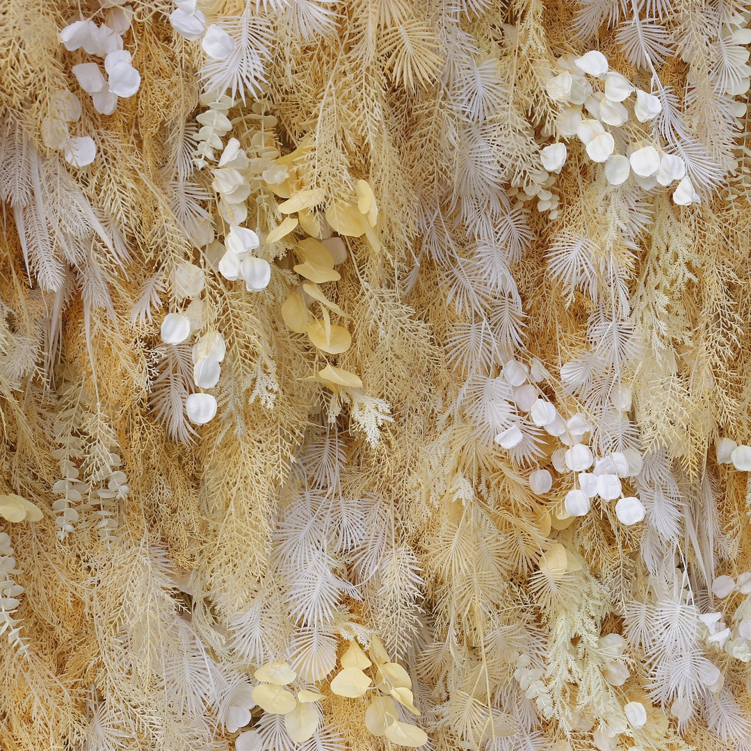 HE-BD028 5D Feather Backdrop Rolling Up Curtain Flower Wall - 8ft*8ft