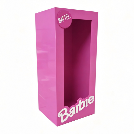 Life-Size Pink Barbie Style Photo Booth Prop - Iconic Toy Box Backdrop for Baby Showers &amp; Birthdays