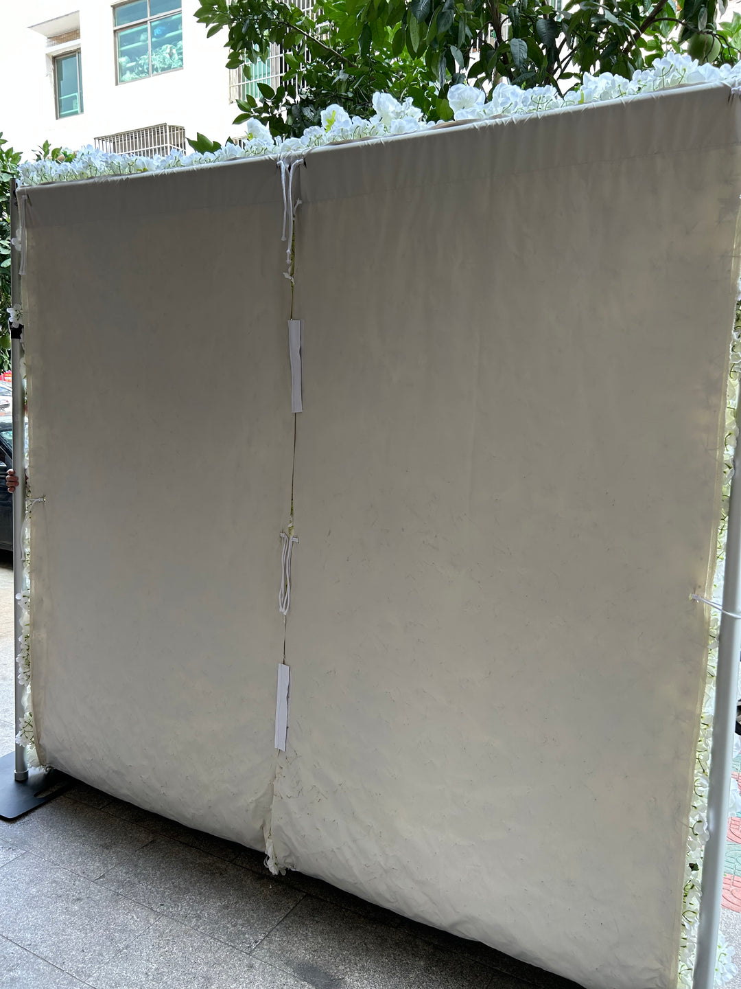 BD-060-1 5D Fabric Artificial Flower Backdrop Rolling Up Curtain Flower Wall - 8ft*8ft