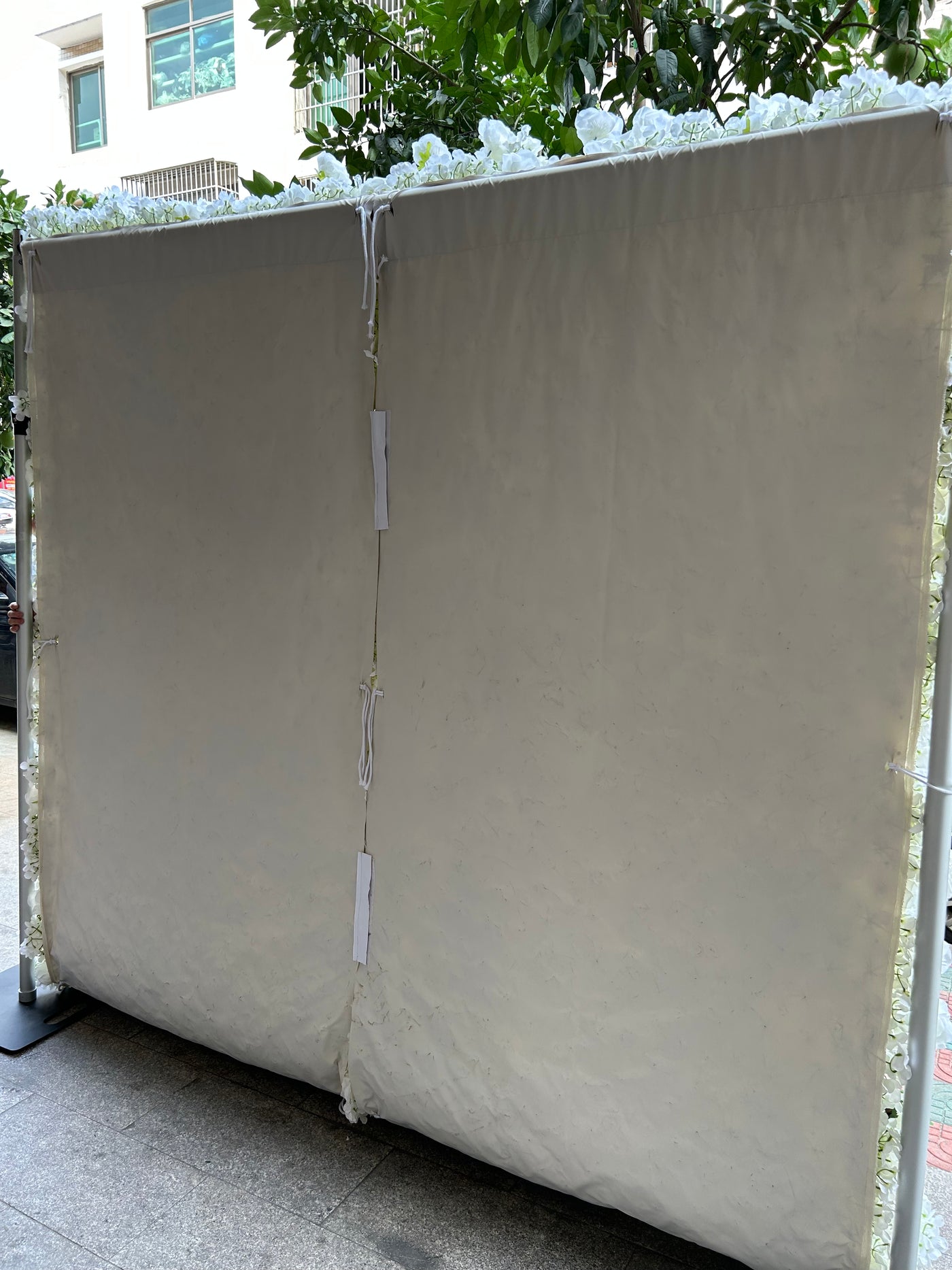 BD-060-1 5D Fabric Artificial Flower Backdrop Rolling Up Curtain Flower Wall - 8ft*8ft