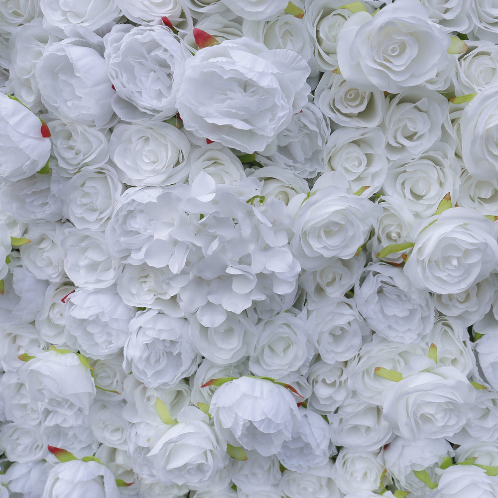 BD-032 2D Fabric Artificial Flower Backdrop Rolling Up Curtain Flower Wall - 8ft*8ft