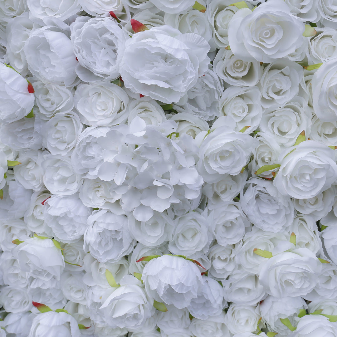 BD-032 2D Fabric Artificial Flower Backdrop Rolling Up Curtain Flower Wall - 8ft*8ft