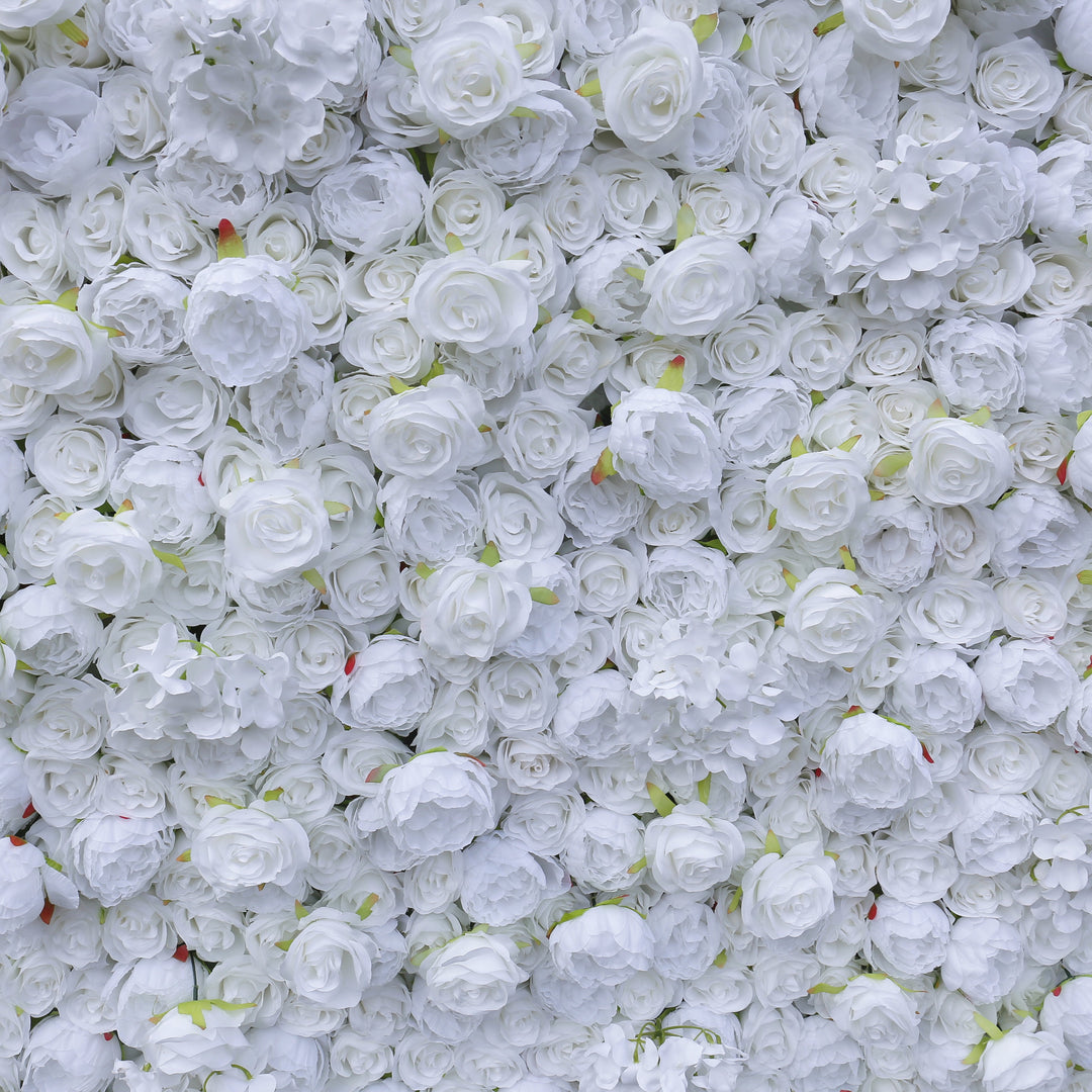 BD-032 2D Fabric Artificial Flower Backdrop Rolling Up Curtain Flower Wall - 8ft*8ft