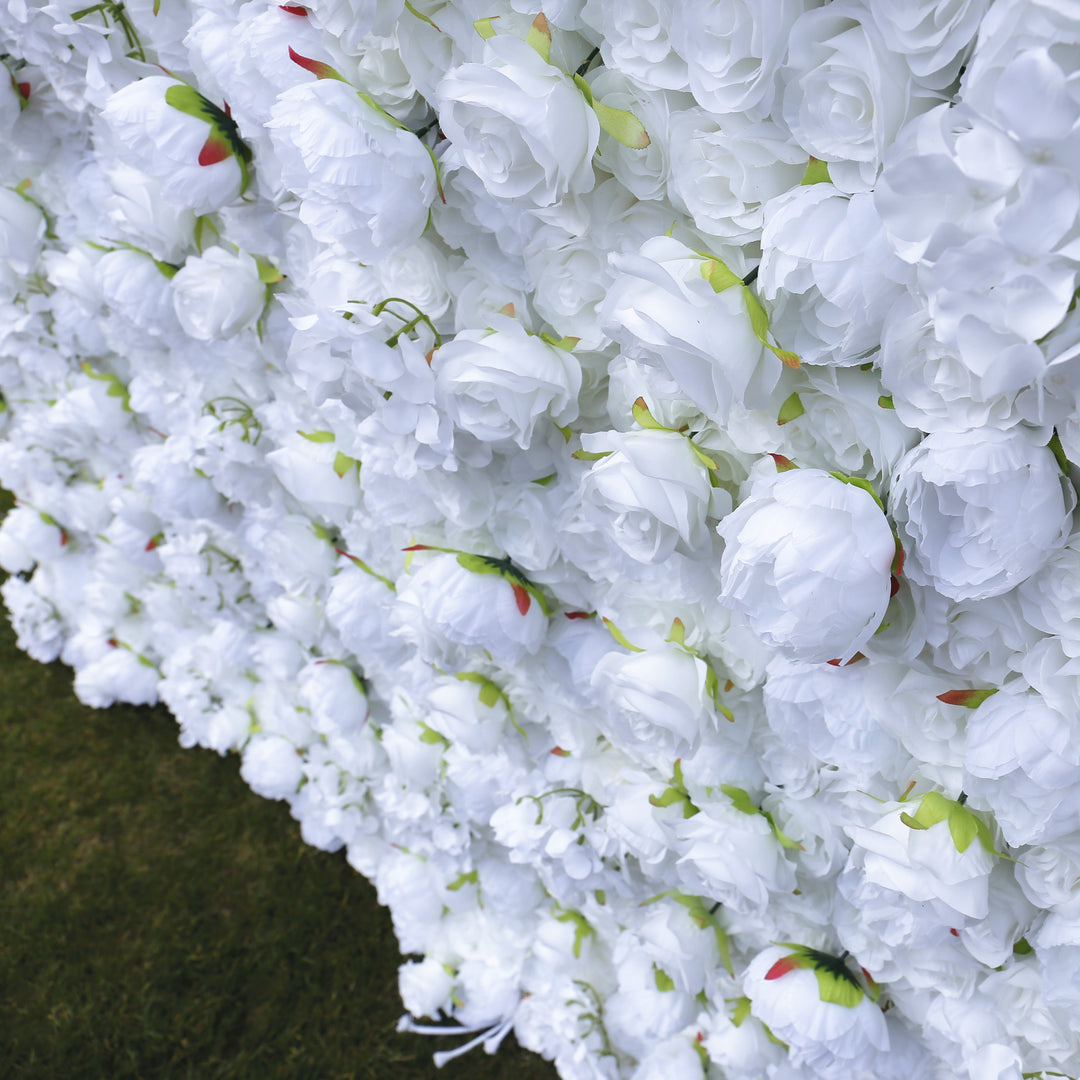 BD-032 2D Fabric Artificial Flower Backdrop Rolling Up Curtain Flower Wall - 8ft*8ft