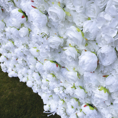 BD-032 2D Fabric Artificial Flower Backdrop Rolling Up Curtain Flower Wall - 8ft*8ft
