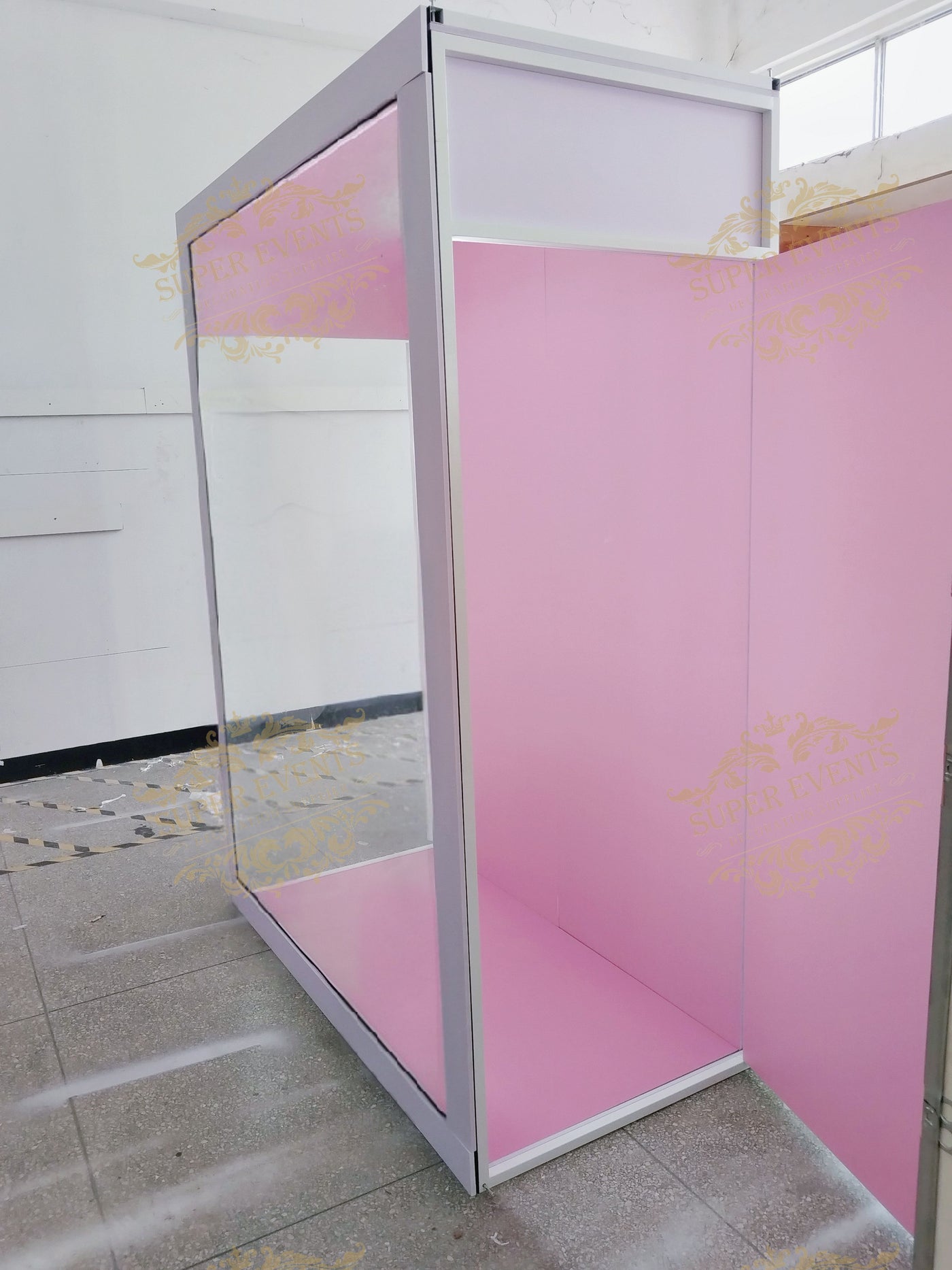 New Design Pink Wedding PVC Magazine Photo Booth Box Backdrop Event Vogue Booth