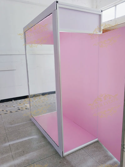 New Design Pink Wedding PVC Magazine Photo Booth Box Backdrop Event Vogue Booth