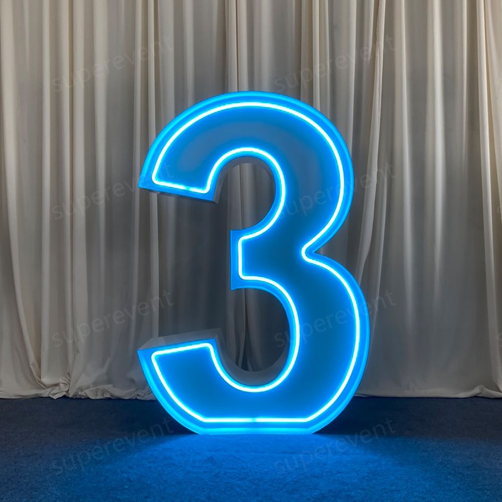Metal Vintage RGB 4ft Marquee Letter Numbers Freestanding Custom 26 Letters
