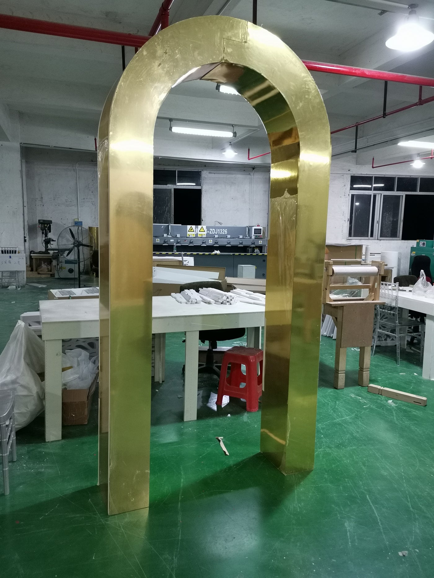 Pvc Arch Event Decor Backdrop - Gold