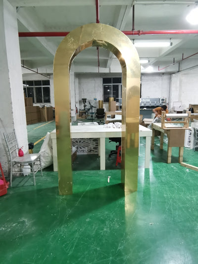Pvc Arch Event Decor Backdrop - Gold