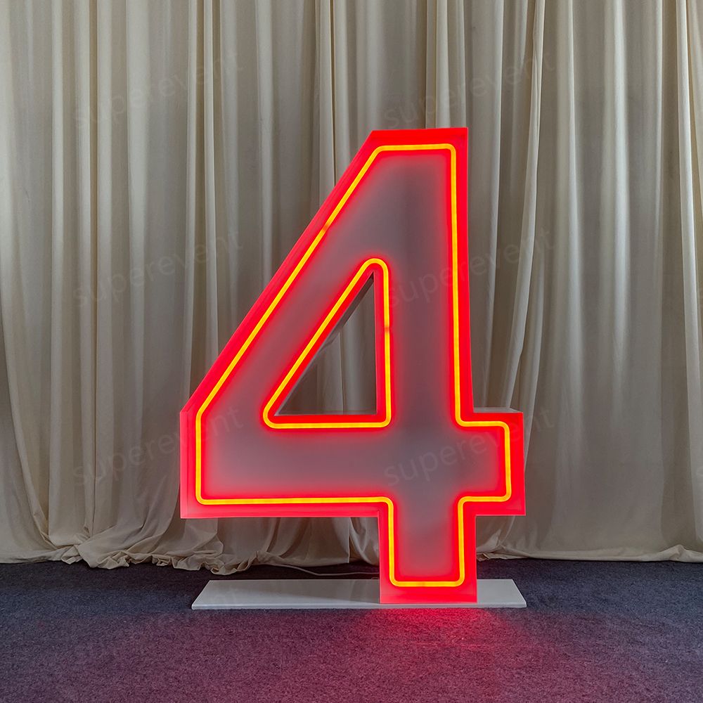Metal Vintage RGB 4ft Marquee Letter Numbers Freestanding Custom 26 Letters