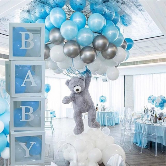 Letter Boxes A-Z for Boys Girls Baby Shower Decoration by Super-Event