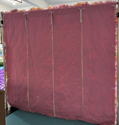 BD-067 3D Fabric Artificial Flower Backdrop Rolling Up Curtain Flower Wall - 8ft*8ft