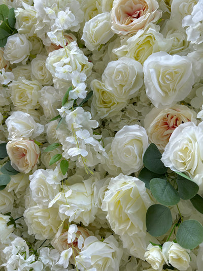 BD-119 5D Fabric Artificial Flower Backdrop Rolling Up Curtain Flower Wall - 8ft*8ft