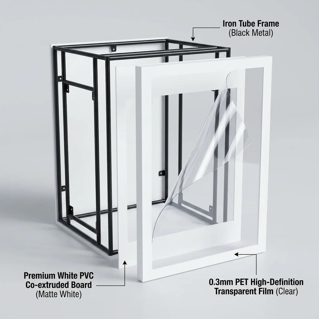 Premium Interactive Magazine Cover Photo Booth Prop Box - Heavy Duty Vogue-Style Event Backdrop