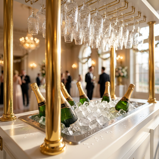 ARTGA Murphy | Luxury Wedding Champagne &amp; Flower Cart