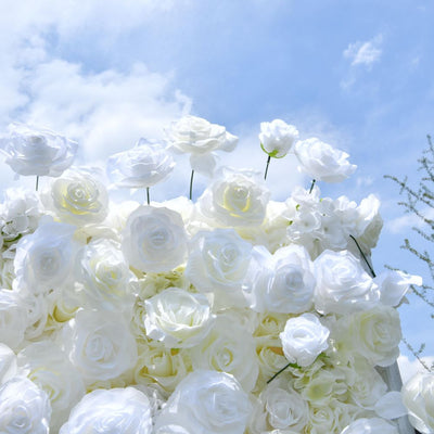 BD060-1 5D Fabric Artificial Flower Backdrop Rolling Up Curtain Flower Wall - 8ft*8ft
